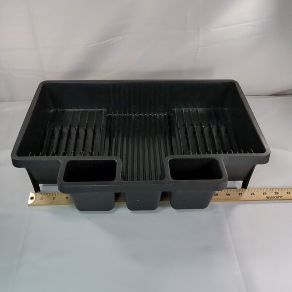 Rubbermaid 8354 Black Space Saver Drainer Drip Dish Drying Rack 1182 2015 13x18x - Picture 13 of 16